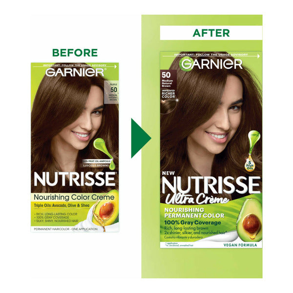 Garnier Nourishing Hair Color Creme, 50 Medium Natural Brown (Truffle)