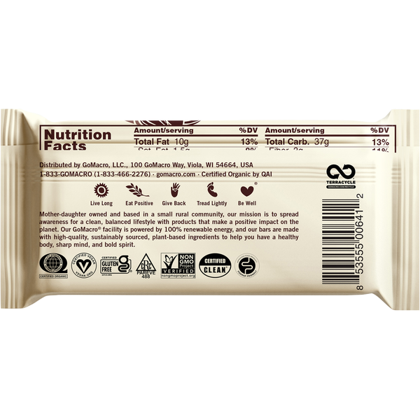 GoMacro Dark Chocolate + Almonds MacroBar