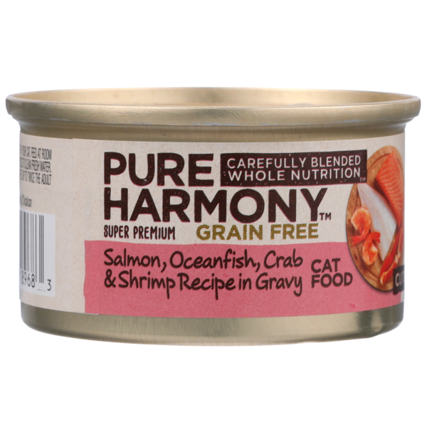 Pure Harmony Grain Free Salmon, Oceanfish, Crab & Shrimp Recipe Cuts In Gravy Cat Food