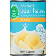 Food Club Pear Halves in Juice, Bartlett️
