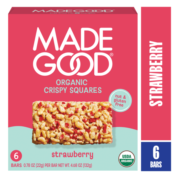 MadeGood Strawberry Crispy Squares