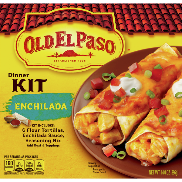 Old El Paso Enchilada Dinner Kit With Flour Tortillas, Enchilada Sauce & Seasoning Mix