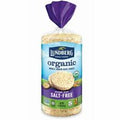Lundberg Organic Salt-Free Brown Rice package with purple cap on a white background