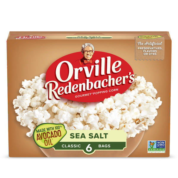 Orville Redenbacher Classic Sea Salt Popcorn With Avocado Oil, Microwave Popcorn