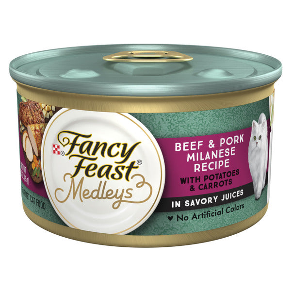 Fancy Feast Medleys Beef & Pork Milanese with Carrots & Potatoes in Savory Juices