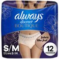 Always Discreet Discreet Boutique Incontinence Underwear, Maximum Protection, S/M, Rosy