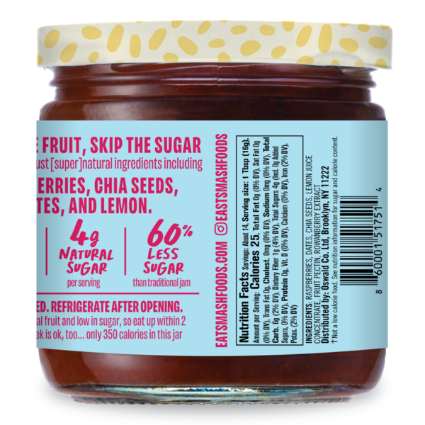 Smash Foods Raspberry Superfood Fruit Spread