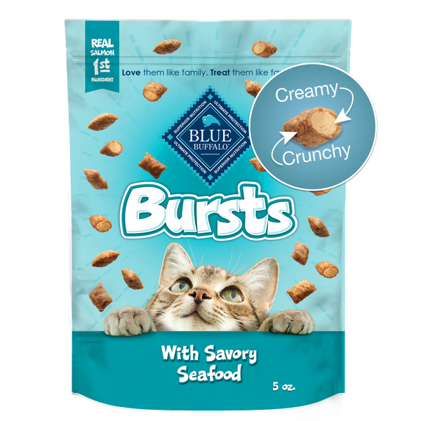 Blue Buffalo Bursts Crunchy Cat Treats, Seafood