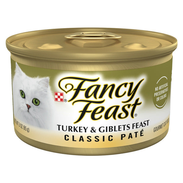Purina Fancy Feast Turkey & Giblets Feast Classic Paté Wet Cat Food