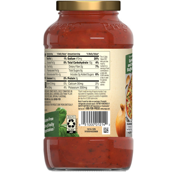 Prego Chunky Tomato, Onion and Garlic Pasta Sauce