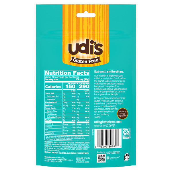 Udi's Gluten Free Almond Butter Granola