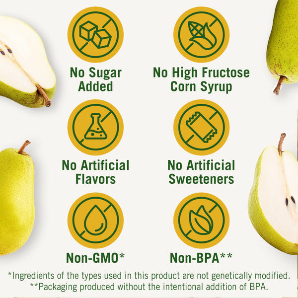 Del Monte Diced Pears in Water, No Sugar Added Fruit Cups