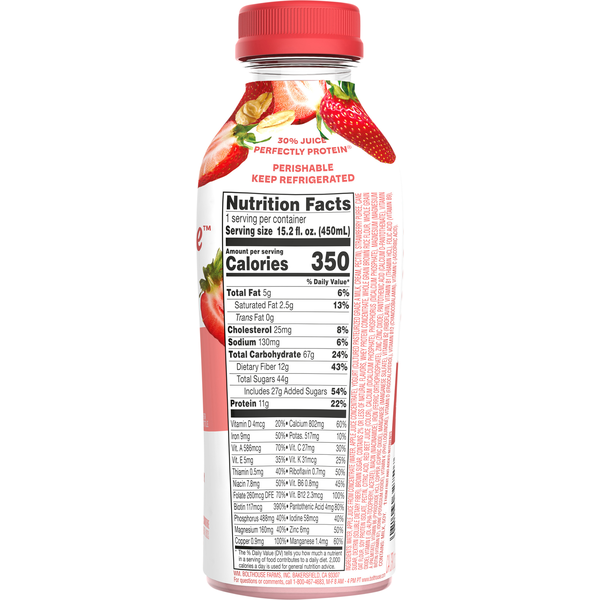 Bolthouse Farms Smoothie, Breakfast, Strawberry Parfait