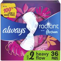 Always Radiant Heavy Flow Sanitary Pads With Wings️