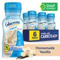 Glucerna Original Nutritional Shake, Diabetic Drink to Support Blood Sugar Management, Homemade Vanilla, 8-fl-oz, 6 Count
