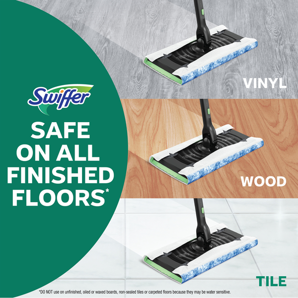 Swiffer Sweep and Mop Deluxe, 2-in-1 Floor Mopping and Sweeping Kit, 1 Device
