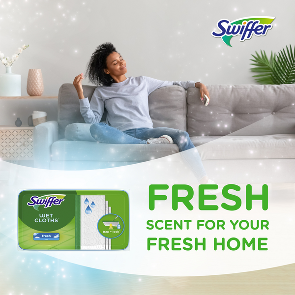 Swiffer Sweeper Wet Mopping Cloth Refills, Fresh Scent
