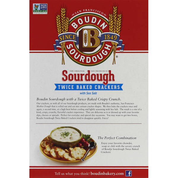 Boudin Crackers, with Sea Salt, Sourdough, Twice Baked