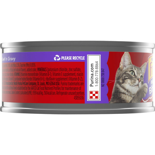 Purina Friskies Gravy Wet Cat Food, Meaty Bits With Beef in Gravy