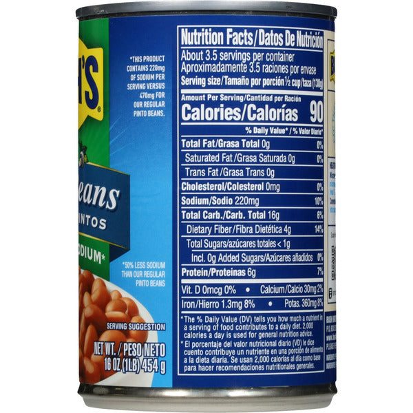 Bush's Best Reduced Sodium Pinto Beans