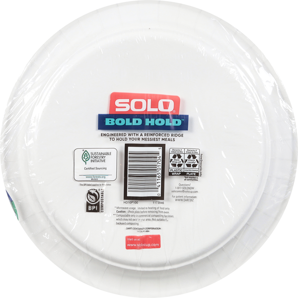 SOLO Paper Plates, Max Strength
