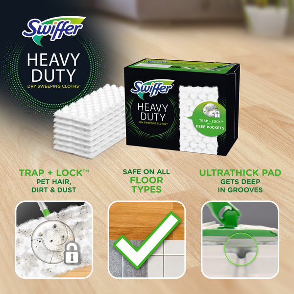 Swiffer Sweeper Heavy Duty Dry Multi-Surface Cloth Refills