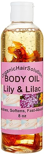 Nourishing Body Oil- (Lily Lilac Scent) Vegan Skin Moisturizer- Anti Aging- Bath- Massage - Natural Plant-Based Oil-Moisturizes Your Skin