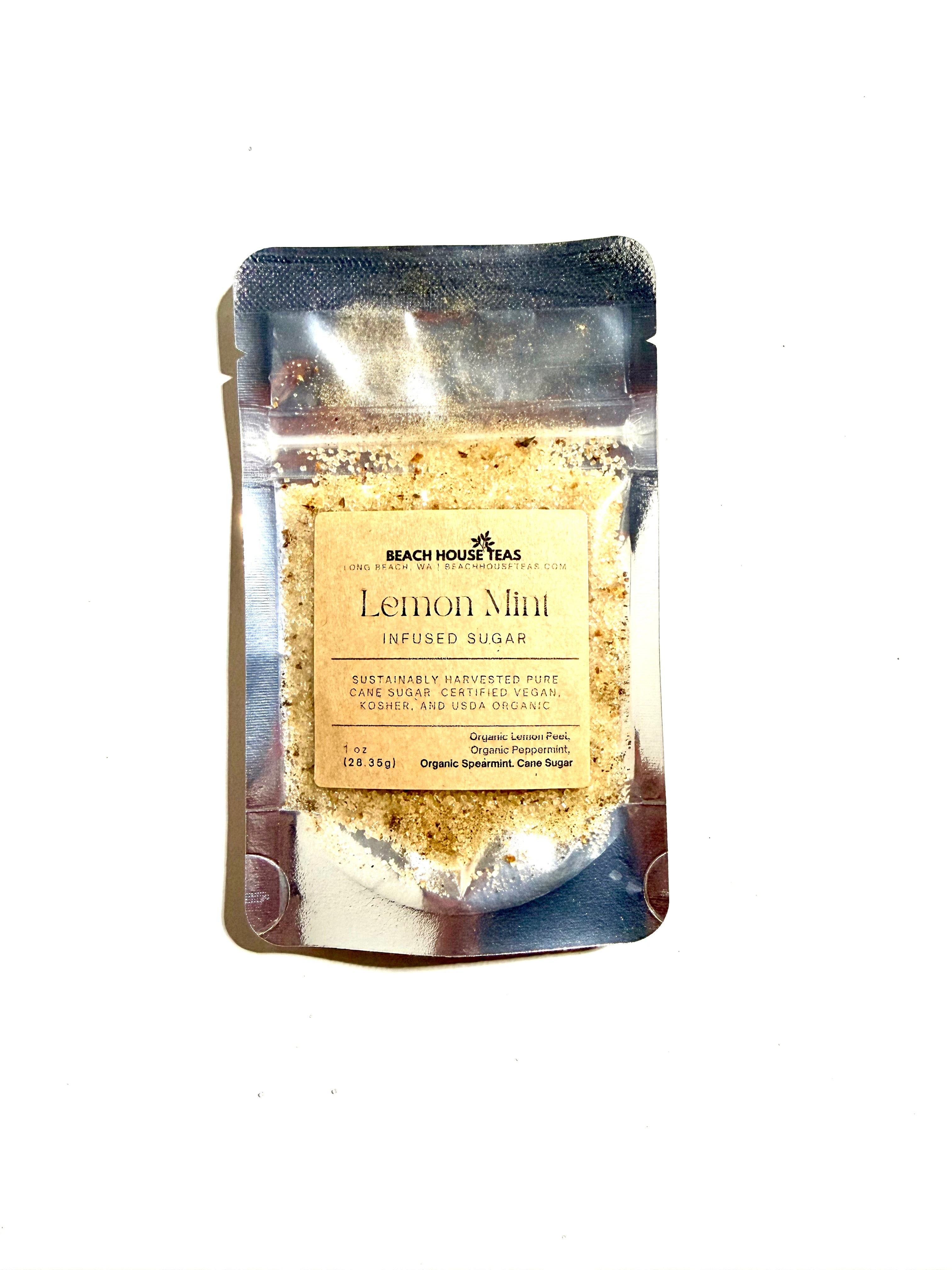 Lemon Mint infused artisan culinary sugar