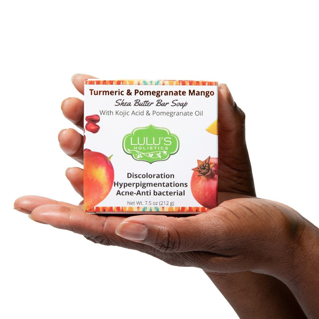 Pomegranate Mango Turmeric Kojic Shea Butter Bar Soap – Brightening Cleanse