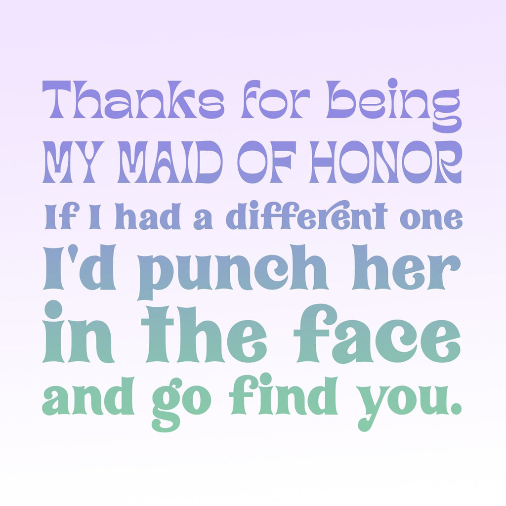 Maid of Honor Double Circle Necklace Spa Gift Box