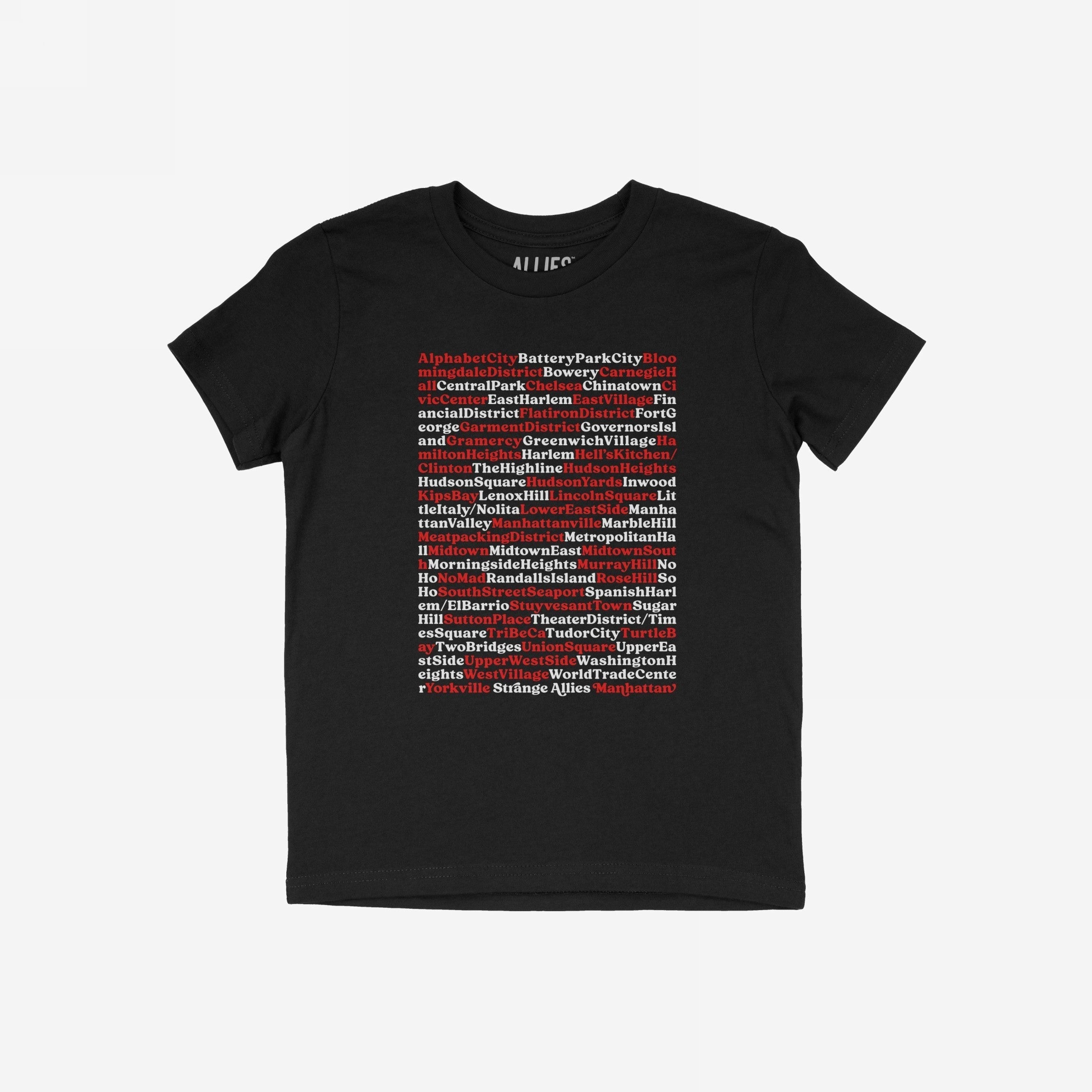 Manhattan Neighborhoods T-shirt