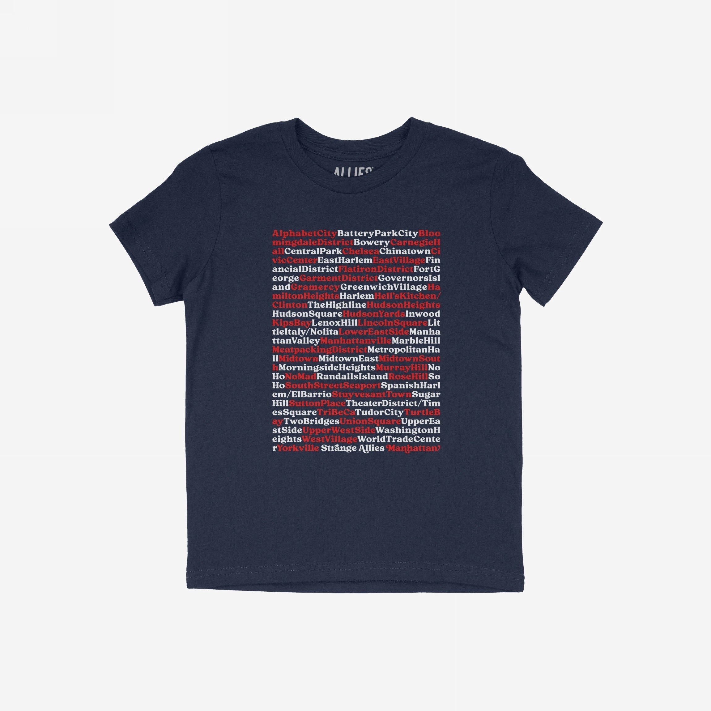 Manhattan Neighborhoods T-shirt