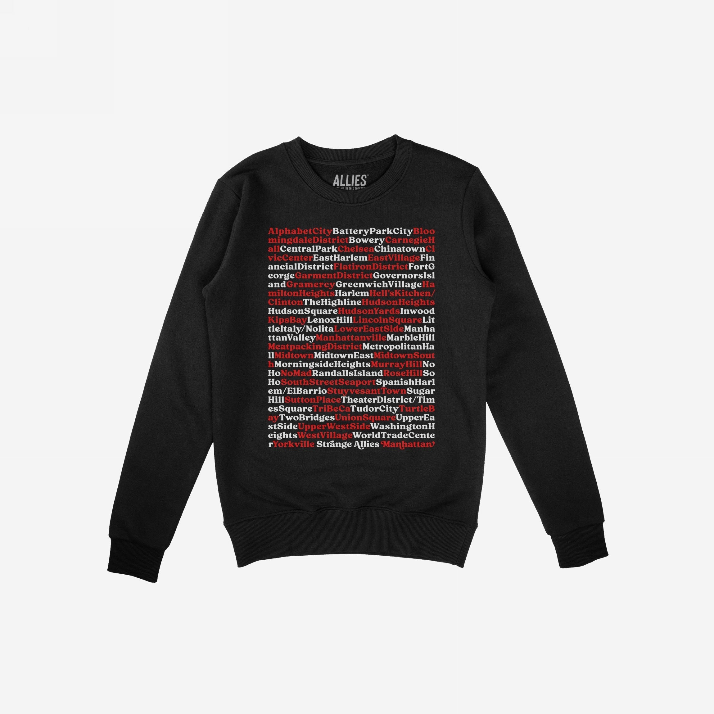 Manhattan Neighborhoods Sweatshirt