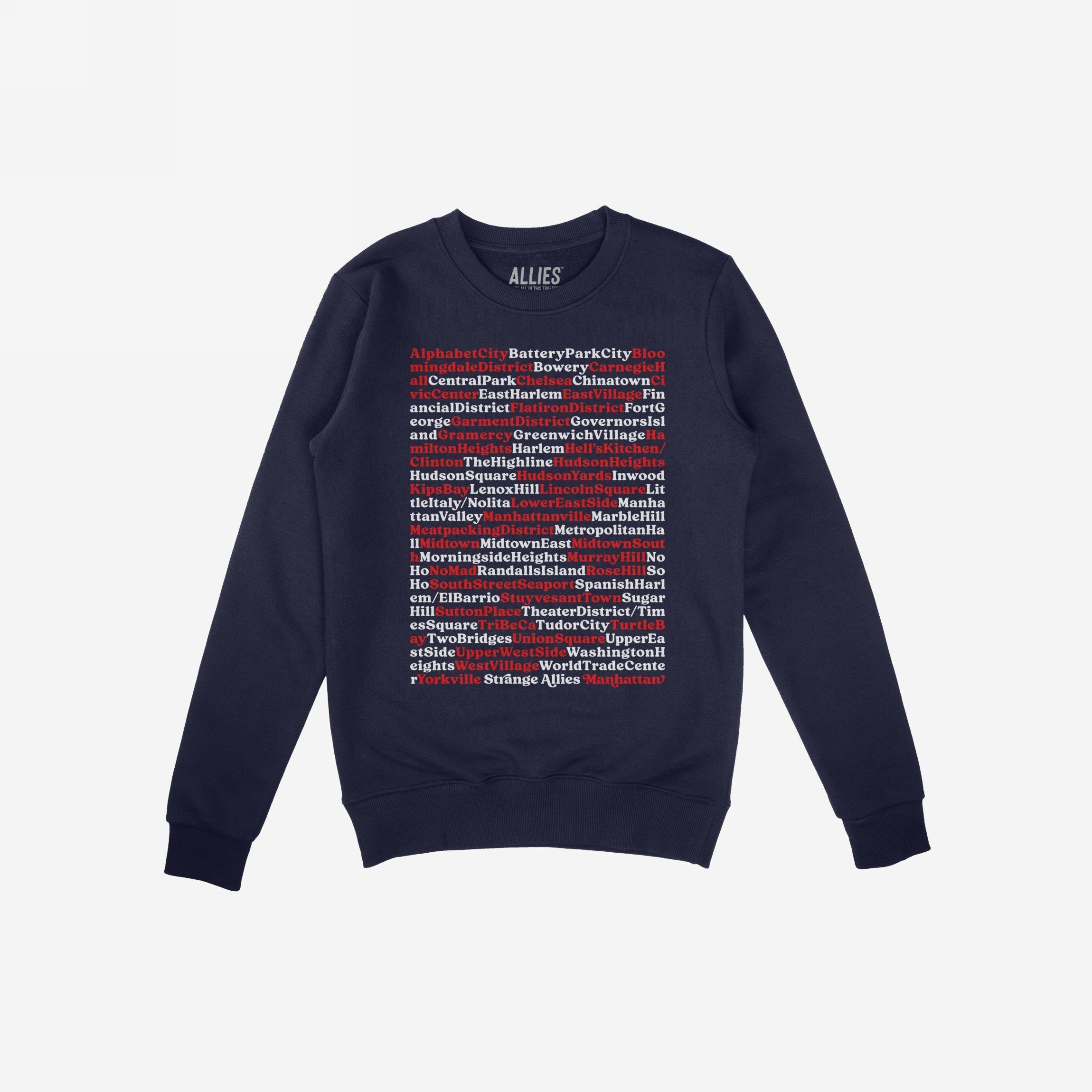 Manhattan Neighborhoods Sweatshirt