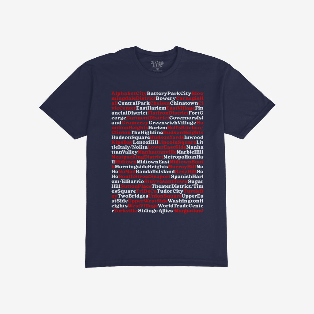 Manhattan Neighborhoods T-shirt