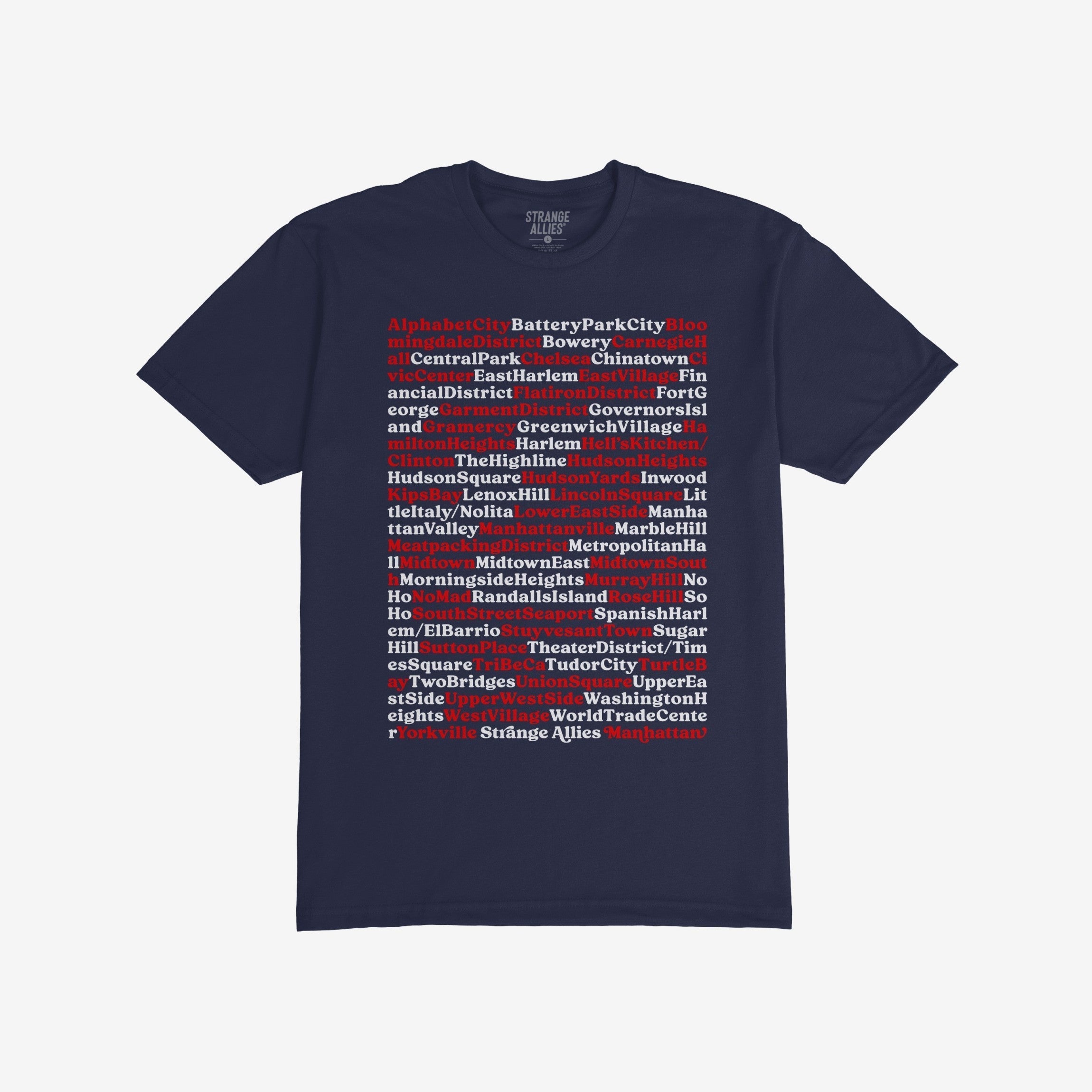Manhattan Neighborhoods T-shirt