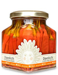 Diavolicchi Hot Peppers in Extra Virgin Olive Oil Produced by: Masseria Mirogallo  in Basilicata, Italy
