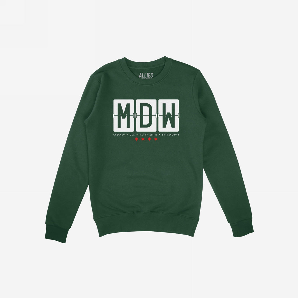 Chicago MDW Midway Airport Flipboard Hoodie & Sweatshirt