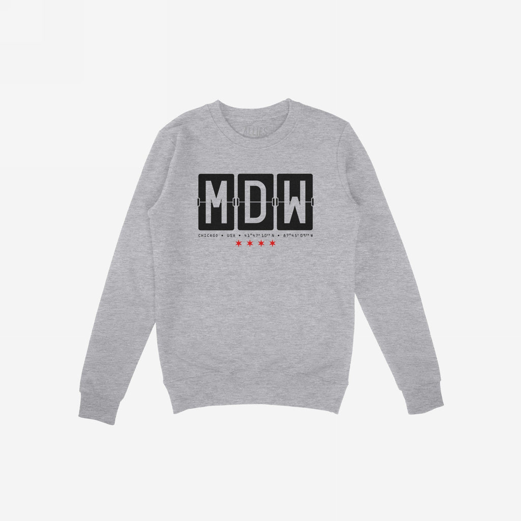 Chicago MDW Midway Airport Flipboard Hoodie & Sweatshirt
