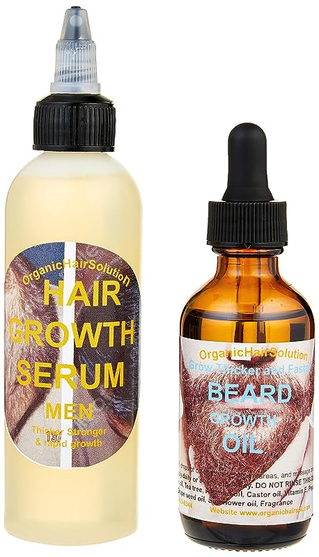 Men Grooming gift set- HAIR GROWTH SERUM AND BEARD GROWTH OIL For Stronger, Thicker Longer Hair-Scalp & Hair Strengthening