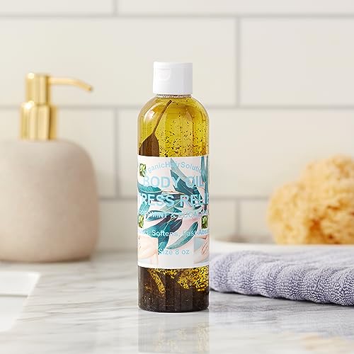 Nourishing Body Oil- (Eucalyptus & Peppermint scent) Stress Relief-Vegan Skin Moisturizer- Anti Aging- Bath- Massage - Natural Plant-Based Oil-Moisturizes Your Skin