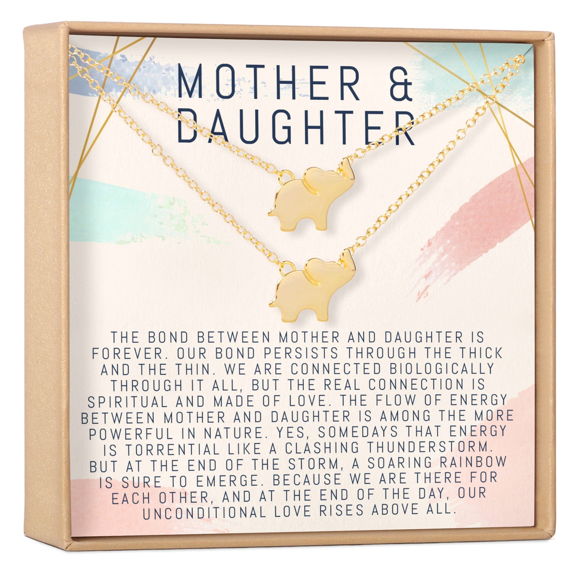 Mother & Daughter Elephant Necklace Set
