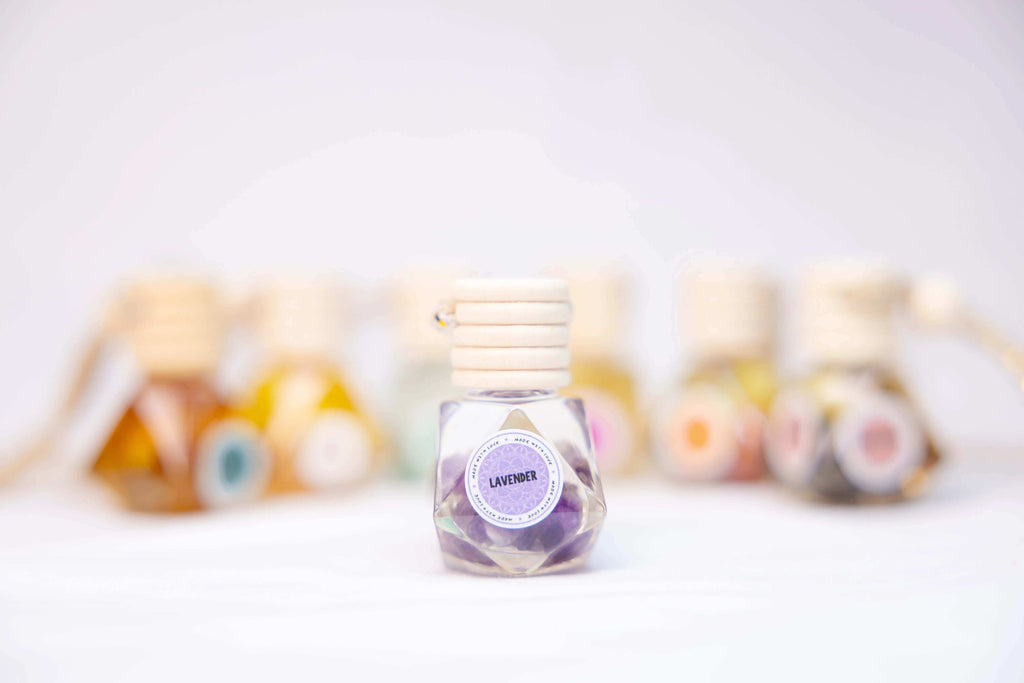 Natural Essential Oils Car Diffuser | Crystal-Infused