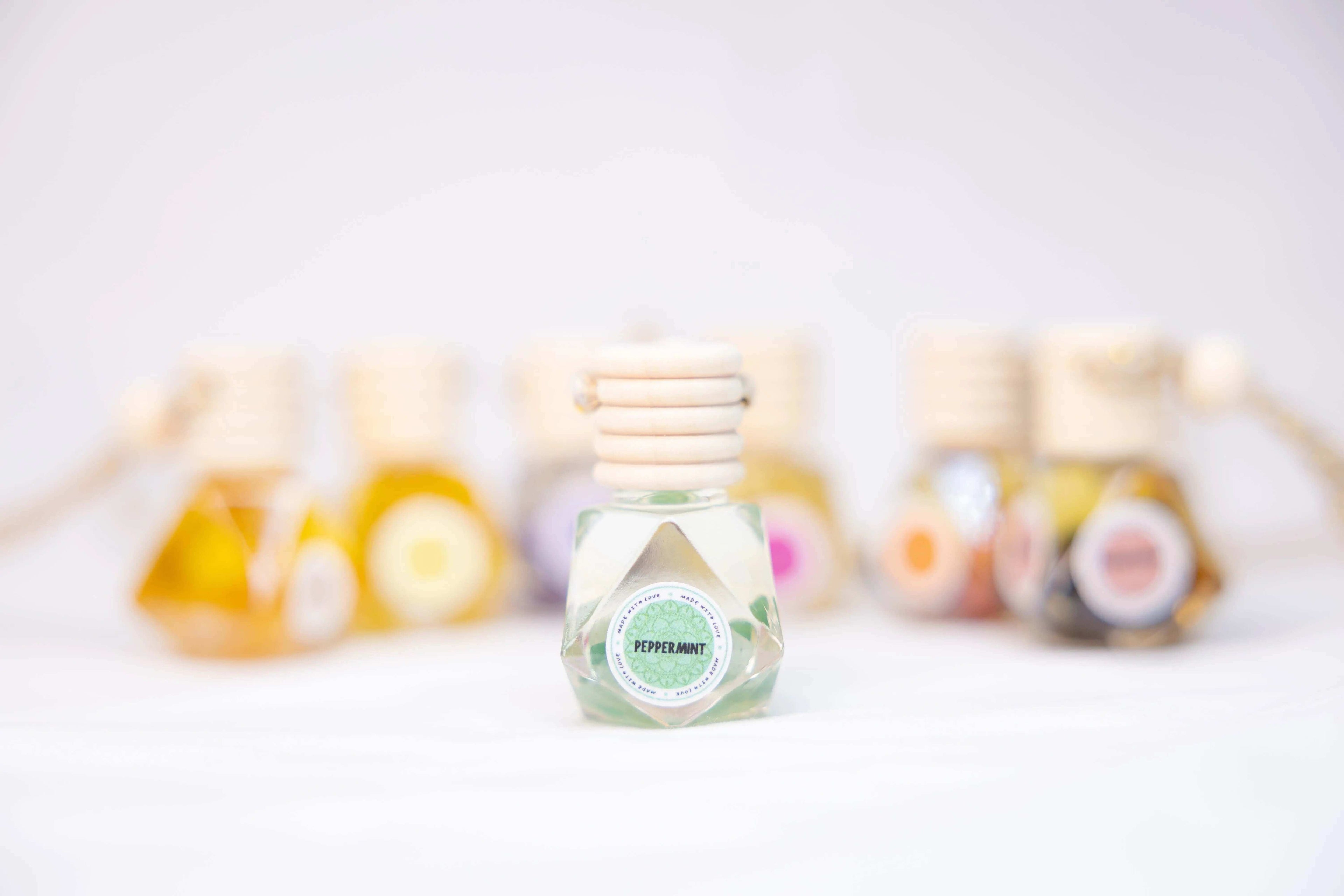 Natural Essential Oils Car Diffuser | Crystal-Infused