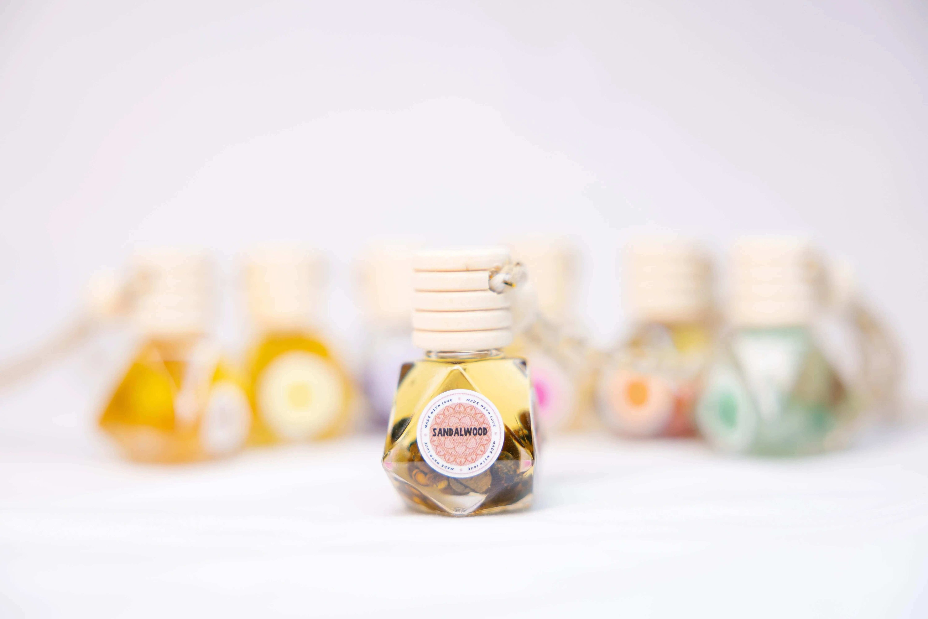 Natural Essential Oils Car Diffuser | Crystal-Infused