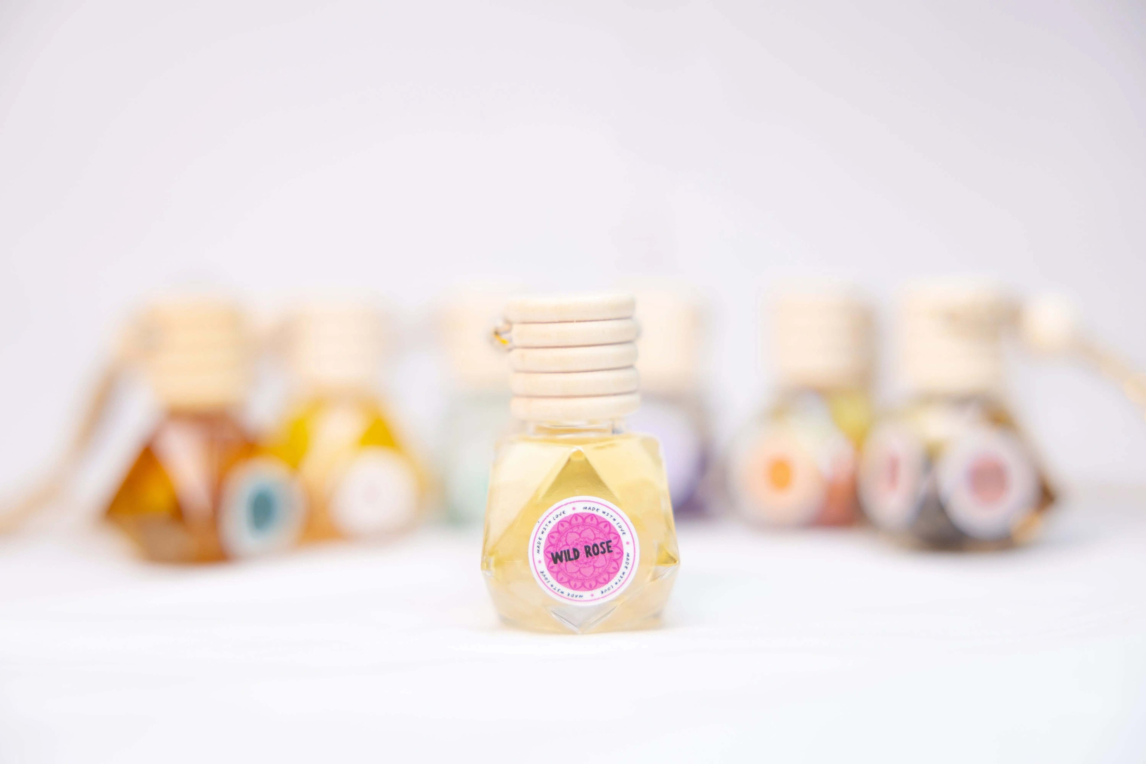 Natural Essential Oils Car Diffuser | Crystal-Infused
