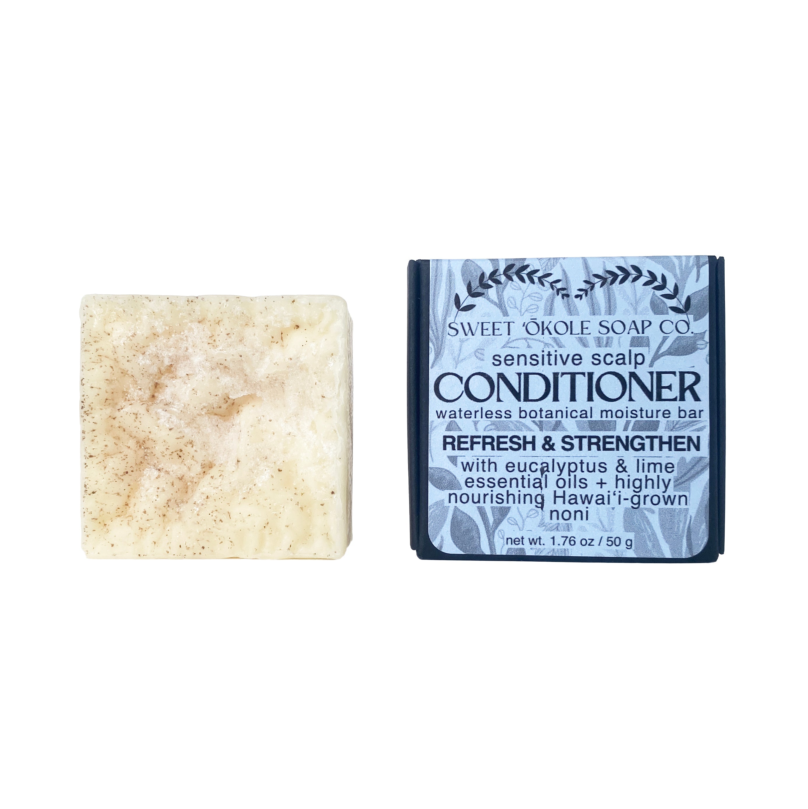 Natural Conditioner Bar - Eucalyptus & Lime Essential Oils with Noni