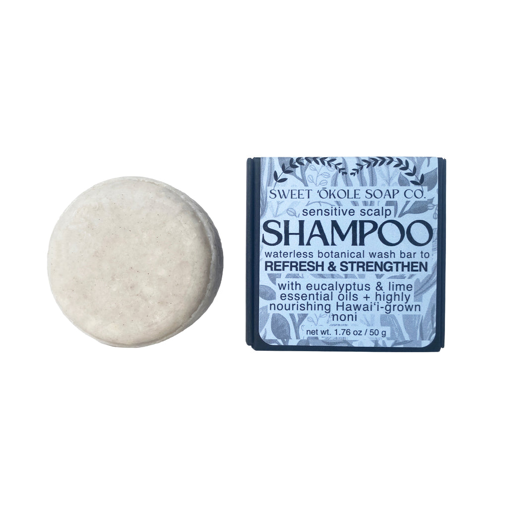 Natural Shampoo Bar Eucalyptus & Lime Essential Oils with Noni