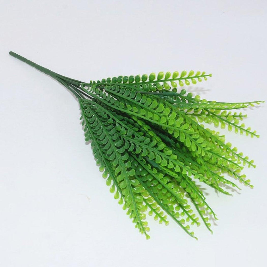 New Artificial Shrubs Boston Fern Grass Fake Green Bushes Indoor Outdoor UV Resistant Indoor Outside For Home Garden Porch Window Décor