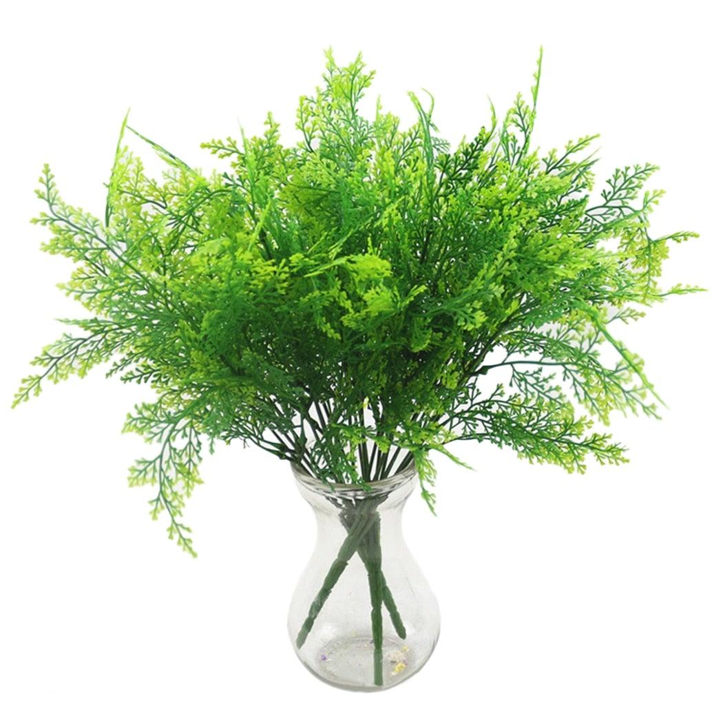 New Artificial Shrubs Boston Fern Grass Fake Green Bushes Indoor Outdoor UV Resistant Indoor Outside For Home Garden Porch Window Décor